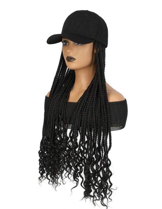 Fashion Hair On the Go Natural Long Braided Synthetic Stylish Wig w Cap Accessories