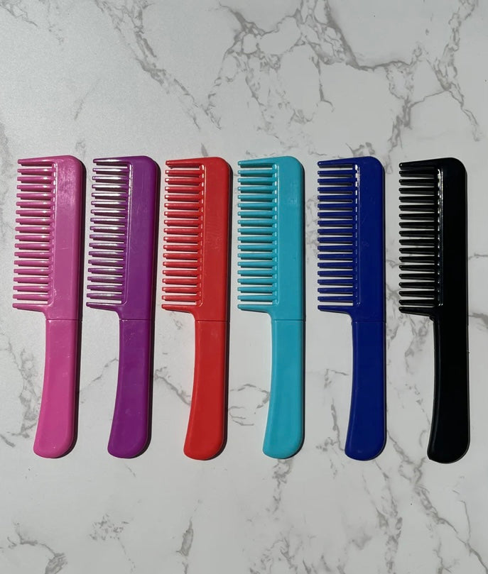 Discrete Self Defense Comb Knife Blade and Heat Resistant Hair Styling Tools Wide Spikes Tooth Fashion Accessory