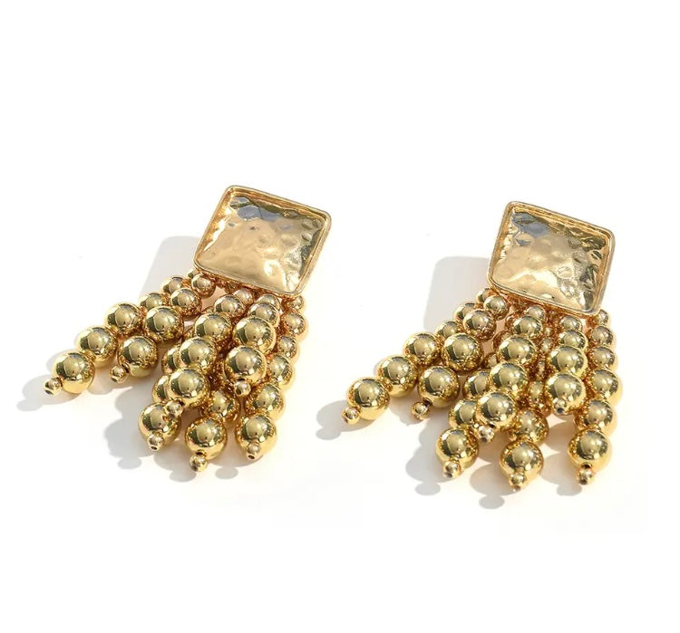 Glam Cute Statement Beaded Drop Earrings Fashion Trendy Jewelry Accessories for Women Accessories