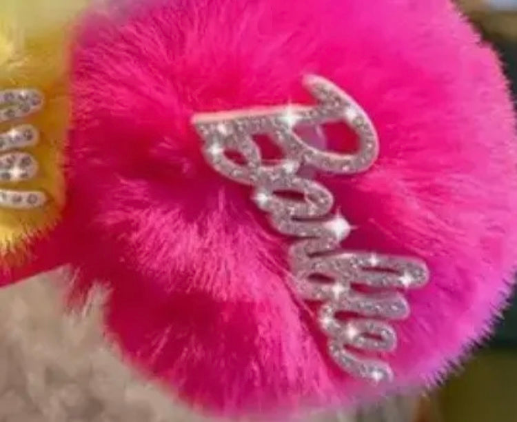 Barbie Plush Pom Pom Glitter Ball Cute Hand Ledger Diamond Decorative Writing Pen