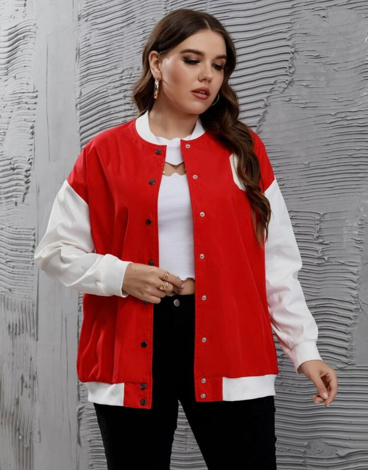 Stylish Trendy Ole School Girl  Letter Fashion Jacket Coat Plus Size