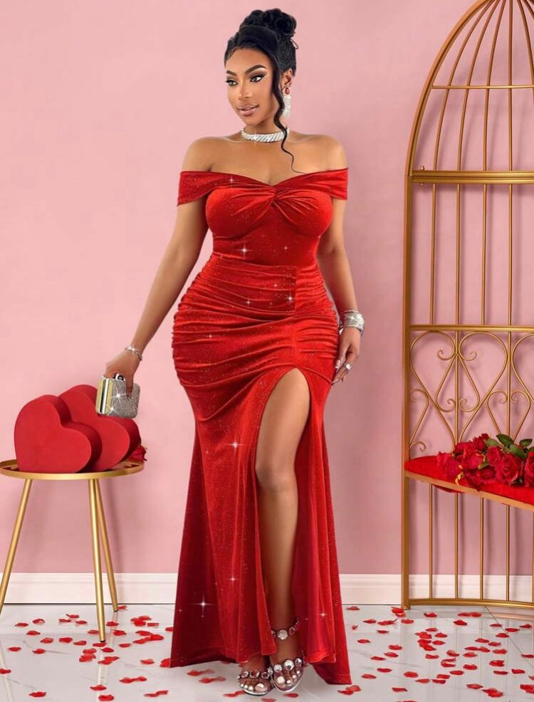 Seductive Show Stopping Be My Valentine’s Plus Size Women's Clothing Cocktail Dress for Prom Wedding Formal Birthday Party Curvy Wear