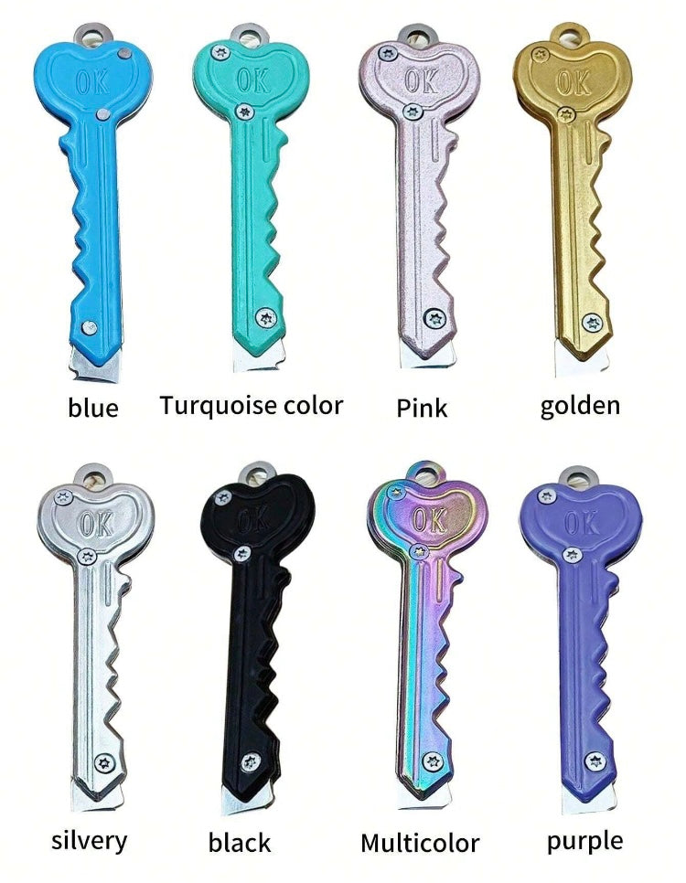 Defense Safety Mini Portable Cute Key Knife Keychain Folding Knife Woman  Lady Self-Defense Mechanism