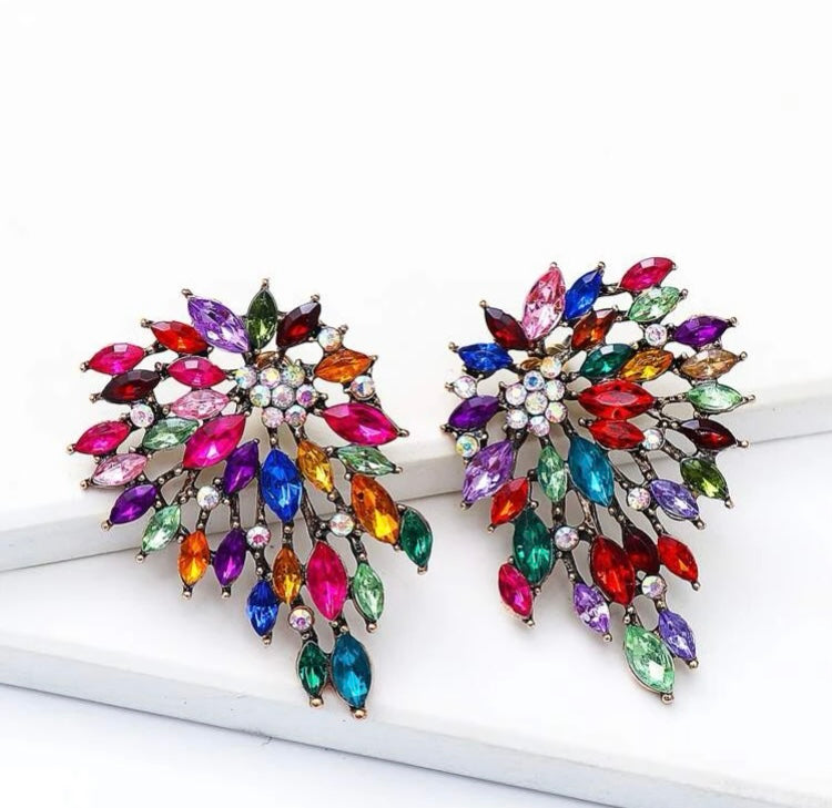 Beautiful All Colors Stud Rhinestone Crystal Earrings