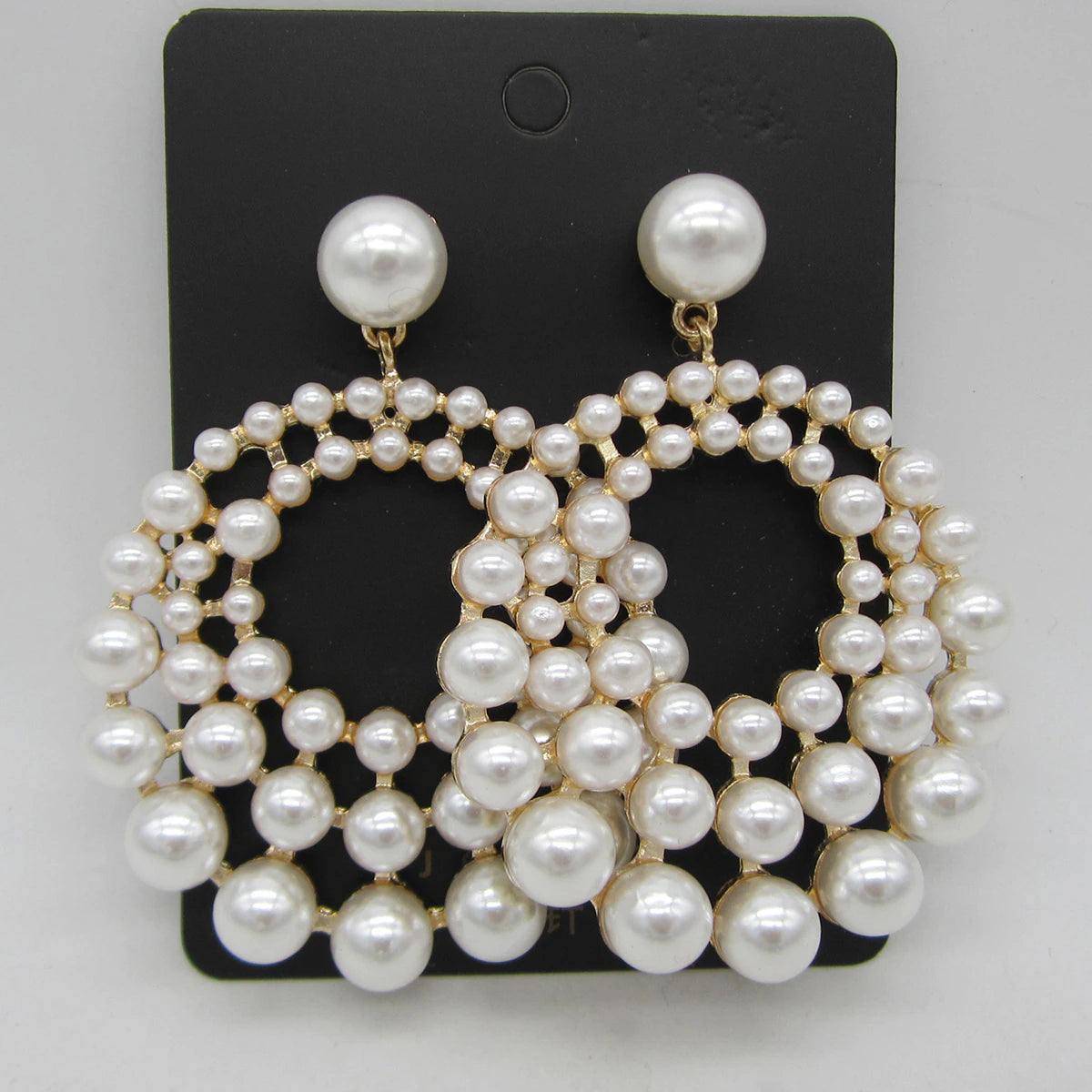 All New Glam Drop Shiny Pearly Beads Earrings Fashion Trendy Chic Jewelry