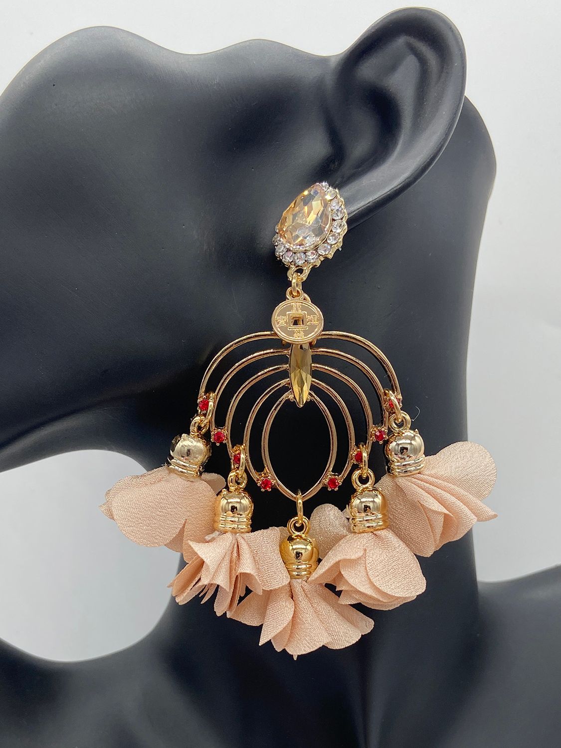 New Just Arrived Fashion Crystal  Rhinestones Flower Tassel Earrings for Women Dress Accessories