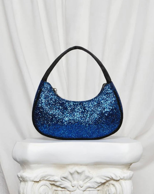 Cute Little Blue Glitter One Handle Tote Purse Women's Bag Accessories