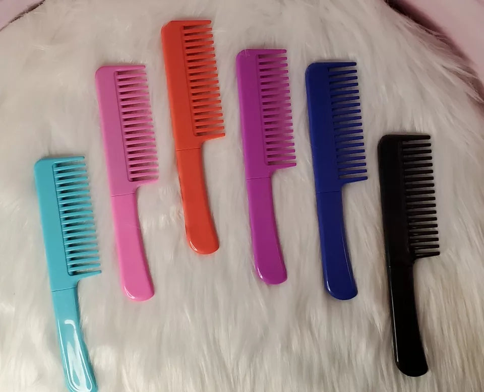 Discrete Self Defense Comb Knife Blade and Heat Resistant Hair Styling Tools Wide Spikes Tooth Fashion Accessory