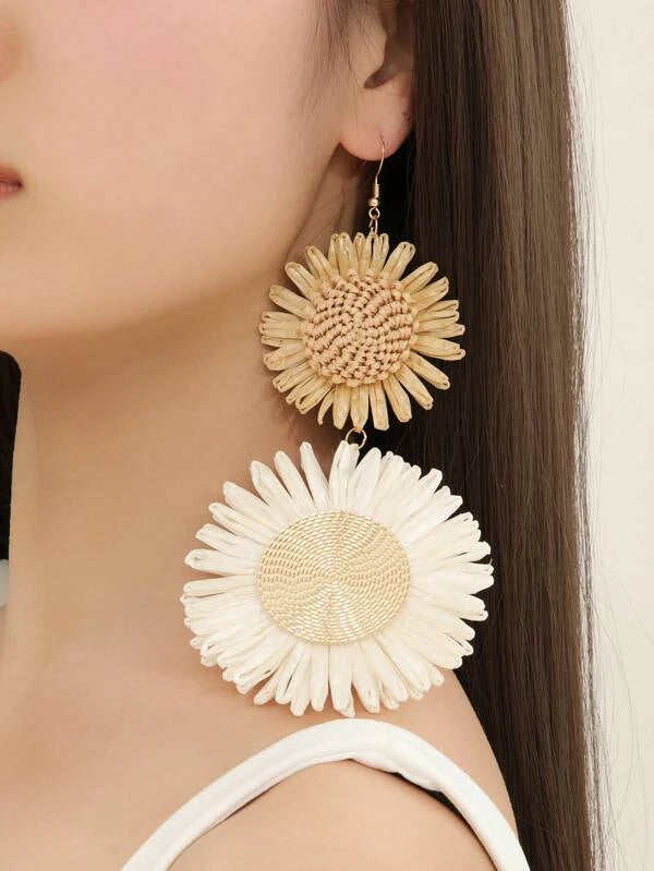Ladies Girls Fashionable Flower Drop  Earrings for Women Spring Summer Vibes