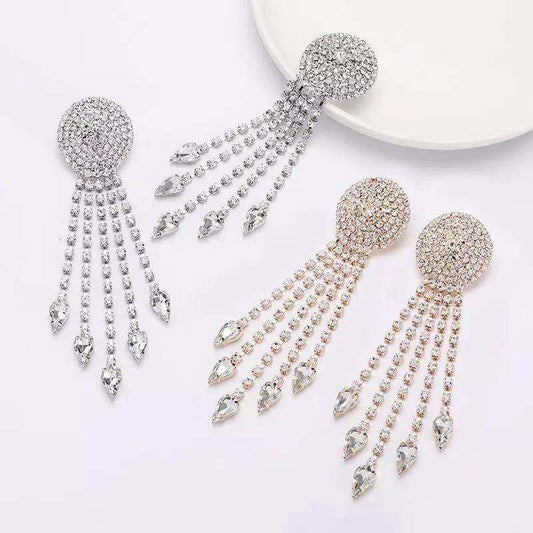 Fashion Rhinestone Women's Shiny  Earrings Jewelry Statement Accessories