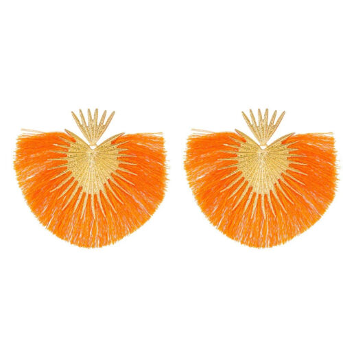 New Trendy Fan Tassel Bamboo Statement Fashion Earrings Ladies Women’s Jewelry