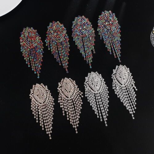 Fashion Statement Colorful Flower Style Luxury Women's Earrings Rhinestone Flower Jewelry