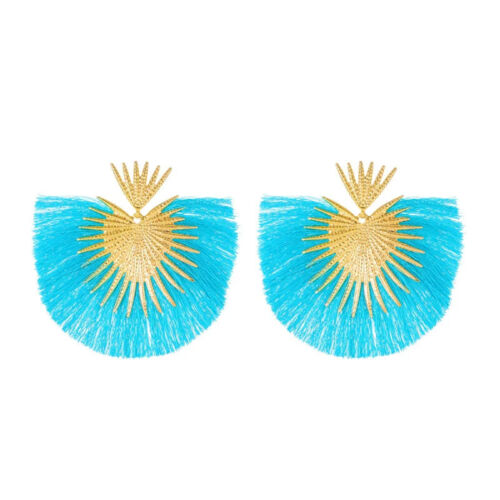 New Trendy Fan Tassel Bamboo Statement Fashion Earrings Ladies Women’s Jewelry